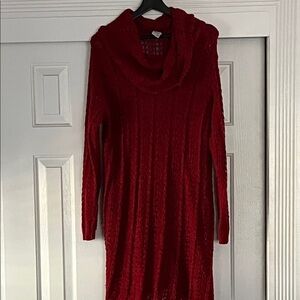 American Rag Deep Red Cowl Neck Sweater